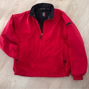Vintage SUNICE 1/4 Zip Windbreaker Bomber Jacket sz M - Red